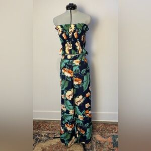 FLORAL‎ SUMMER TWO PIECE TOP AND PANTS WOMEN SIZE SMALL